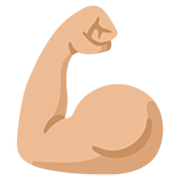 Emoji 💪🏼 Bicipite: Carnagione Abbastanza Chiara su Google 15.0.