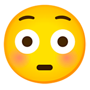 😳 Emoji errötetes Gesicht mit großen Augen Google 15.0.