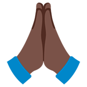 🙏🏿 Emoji Manos En Oración: Tono De Piel Oscuro en Google 15.0.