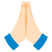 🙏🏻 Emoji Manos En Oración: Tono De Piel Claro en Google 15.0.