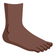 🦶🏿 Emoji Fuß: dunkle Hautfarbe Google 15.0.