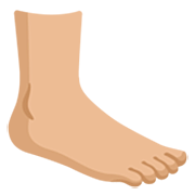 🦶🏼 Emoji Fuß: mittelhelle Hautfarbe Google 15.0.