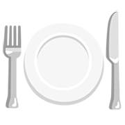 🍽️ Emoji Cuchillo Y Tenedor Con Un Plato en Google 15.0.