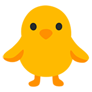 Emoji 🐥 Pulcino Visto Di Fronte su Google 15.0.