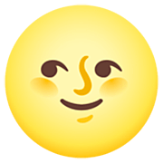 🌝 Emoji Luna Llena Con Cara en Google 15.0.