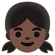 Emoji 👧🏿 Bambina: Carnagione Scura su Google 15.0.