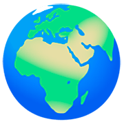 🌍 Emoji Globus mit Europa und Afrika Google 15.0.