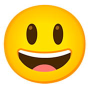😃 Emoji Cara Sonriendo Con Ojos Grandes en Google 15.0.