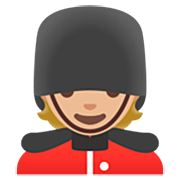 💂🏼 Emoji Guardia: Tono De Piel Claro Medio en Google 15.0.