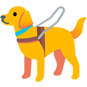 Emoji 🦮 Cane Guida su Google 15.0.