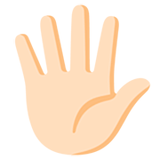 🖐🏻 Emoji Mão Aberta Com Os Dedos Separados: Pele Clara na Google 15.0.