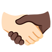 🫱🏻‍🫲🏿 Emoji Handschlag: helle Hautfarbe, dunkle Hautfarbe Google 15.0.
