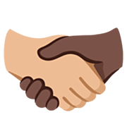🫱🏼‍🫲🏿 Emoji Handschlag: mittelhelle Hautfarbe, dunkle Hautfarbe Google 15.0.
