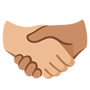🫱🏼‍🫲🏽 Emoji Handschlag: mittelhelle Hautfarbe, mittlere Hautfarbe Google 15.0.