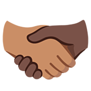 🫱🏽‍🫲🏿 Emoji Handschlag: mittlere Hautfarbe, dunkle Hautfarbe Google 15.0.