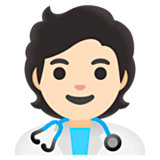 🧑🏻‍⚕️ Emoji Profissional De Saúde: Pele Clara na Google 15.0.