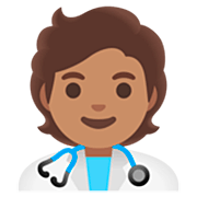 Emoji 🧑🏽‍⚕️ Persona Che Lavora Nella Sanità: Carnagione Olivastra su Google 15.0.