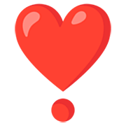 ❣️ Emoji Exclamación De Corazón en Google 15.0.