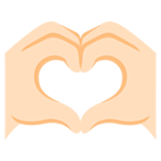 🫶🏻 Emoji Mãos De Coração: Pele Clara na Google 15.0.