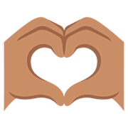 🫶🏽 Emoji Mãos De Coração: Pele Morena na Google 15.0.