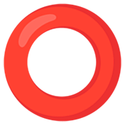 ⭕ Emoji hohler roter Kreis Google 15.0.
