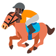 🏇🏿 Emoji Corrida De Cavalos: Pele Escura na Google 15.0.