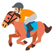 🏇🏼 Emoji Corrida De Cavalos: Pele Morena Clara na Google 15.0.