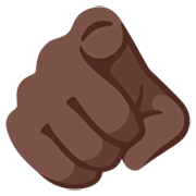 Emoji 🫵🏿 İndice Che Punta Allo Spettatore: Carnagione Scura su Google 15.0.