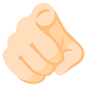 Emoji 🫵🏻 İndice Che Punta Allo Spettatore: Carnagione Chiara su Google 15.0.