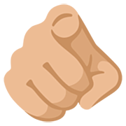 Emoji 🫵🏼 İndice Che Punta Allo Spettatore: Carnagione Abbastanza Chiara su Google 15.0.