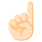 Emoji ☝🏻 Indice Verso L’alto: Carnagione Chiara su Google 15.0.