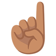 ☝🏽 Emoji Dedo índice Hacia Arriba: Tono De Piel Medio en Google 15.0.