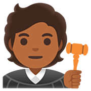 Emoji 🧑🏾‍⚖️ Giudice: Carnagione Abbastanza Scura su Google 15.0.
