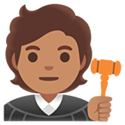 🧑🏽‍⚖️ Emoji Juez: Tono De Piel Medio en Google 15.0.