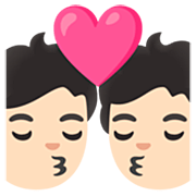 Emoji 💏🏻 Bacio Tra Coppia, Carnagione Chiara su Google 15.0.