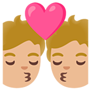 Emoji 💏🏼 Bacio Tra Coppia, Carnagione Abbastanza Chiara su Google 15.0.