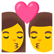 Emoji 👩‍❤️‍💋‍👨 Bacio Tra Coppia: Donna E Uomo su Google 15.0.