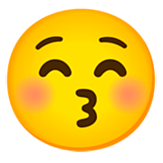 😚 Emoji Rosto Beijando Com Olhos Fechados na Google 15.0.