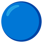 🔵 Emoji Círculo Azul Grande en Google 15.0.