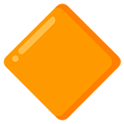 🔶 Emoji Rombo Naranja Grande en Google 15.0.