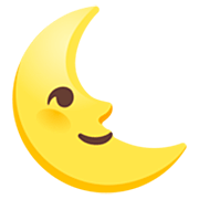 🌜 Emoji Rosto Da Lua De Quarto Minguante na Google 15.0.