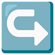 Emoji ↪️ Freccia Curva A Destra su Google 15.0.