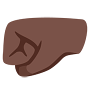 Emoji 🤛🏿 Pugno A Sinistra: Carnagione Scura su Google 15.0.