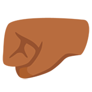 Emoji 🤛🏾 Pugno A Sinistra: Carnagione Abbastanza Scura su Google 15.0.