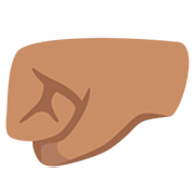 Emoji 🤛🏽 Pugno A Sinistra: Carnagione Olivastra su Google 15.0.
