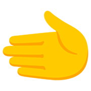 Emoji 🫲 Mano Sinistra su Google 15.0.