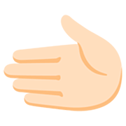Emoji 🫲🏻 Mano Sinistra: Carnagione Chiara su Google 15.0.