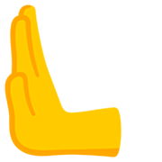Emoji 🫷 Mano Che Spinge Verso Sinistra su Google 15.0.