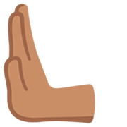 🫷🏽 Emoji Nach Links Drückende Hand: Mittlere Hautfarbe Google 15.0.