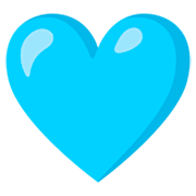Émoji 🩵 Cœur Bleu Clair sur Google 15.0.